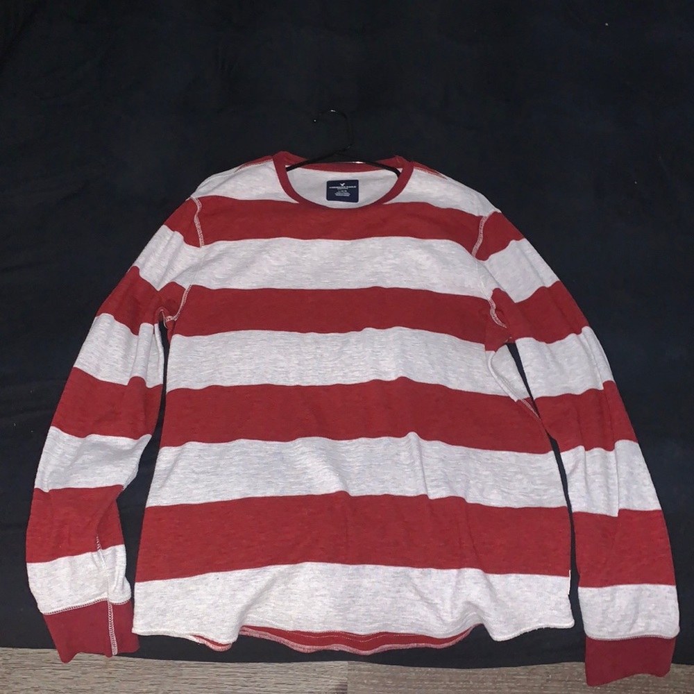 Red and Gray American Eagle Long Sleeve